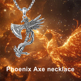 Sterling Silver Phoenix Pendant Necklace