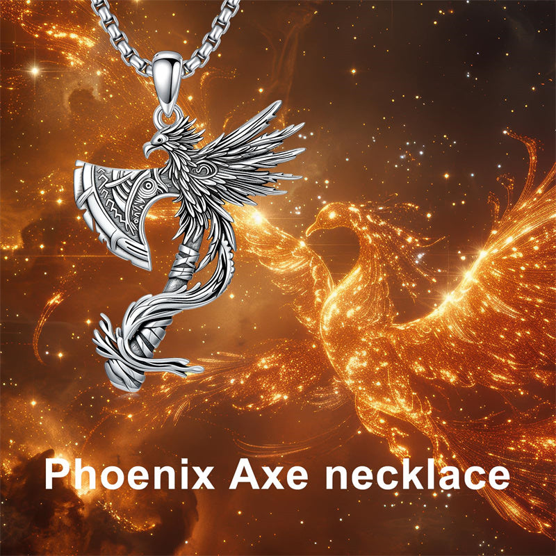 Sterling Silver Phoenix Pendant Necklace