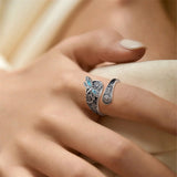 Sterling Silver Oxidized Dragonfly Butterfly Hummingbird Sea Turtle Anchor Cross Tree of Life Sunflower Spoon Ring