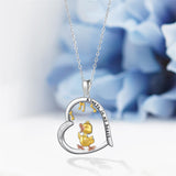 Sterling Silver Duck Pendant Necklace
