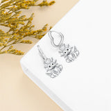 Sterling Silver Dinosaur Hoop Earrings