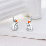 Sterling Silver Hypoallergenic Capybara Leverback Earrings
