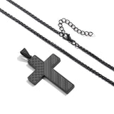 Stainless Steel Personalized Engraved American Flag Cross Pendant Necklace