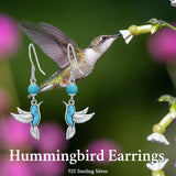 Sterling Silver Turquoise Owl Dragonfly Butterfly Hummingbird Dangle Earrings