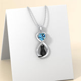 Sterling Silver Birthstone Infinity Black Cat Pendant  Necklace