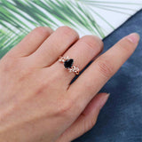 Sterling Silver 10K 14K 18K  Gold Pear Gemstone Vintage Engagement Wedding Promise Anniversary Ring