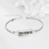 Sterling Silver Rose Butterfly Dragonfly Urn Bracelet for Ashes