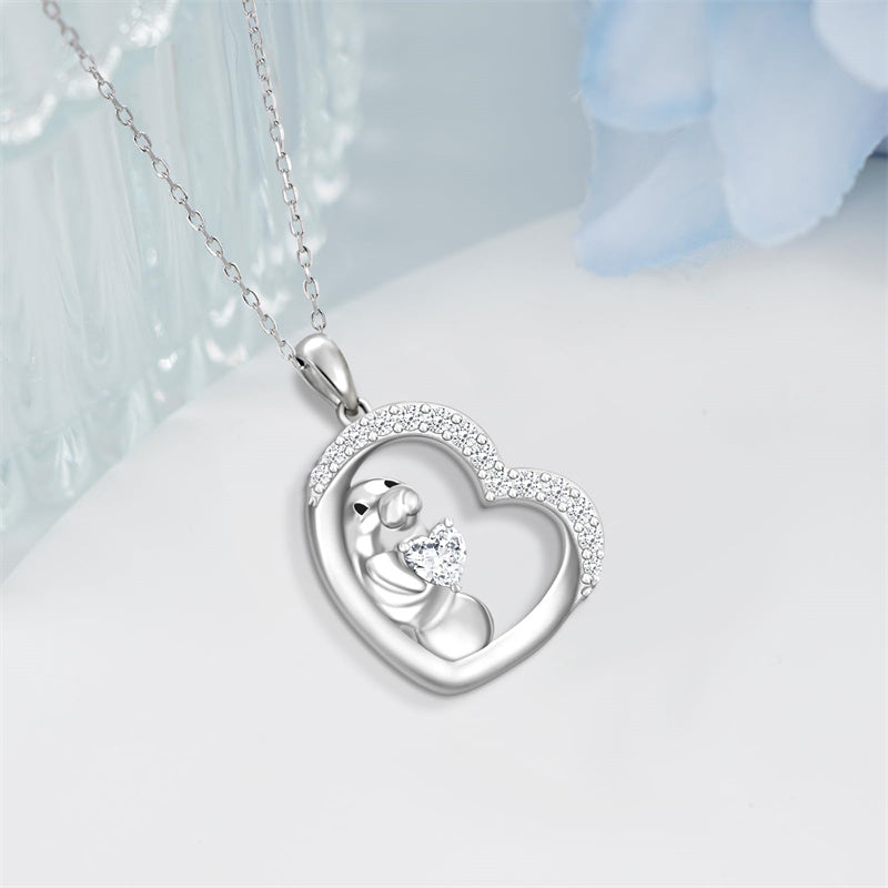 Sterling Silver Manatee Pendant Necklace