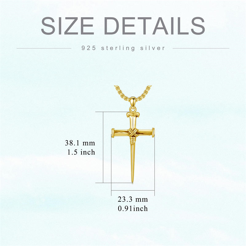 Sterling Silver Crucifix Jesus Pendant Necklace Cross Necklace