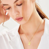 10K 14K 18K Highland Cow Pendent Necklace