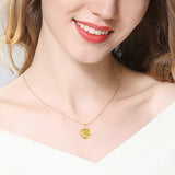 18K Gold Heart Pendant Necklace