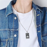 Sterling Silve Sun Moon Star Strength Lovers Death Devil Fool Tarot Card Pendant Necklace