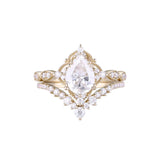 Sterling Silver 10K 14K 18K Gold Pear Shaped Gemstone Engagement Ring