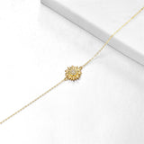 14k Yellow Gold Sunflower Bracelet