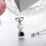 Sterling Silver Infinity Heart Urn Necklace for Ashes