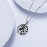 Sterling Silver Islamic Allah Religious Pendant Necklace