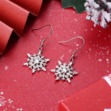 Sterling Silver Snowflake Dangle Earrings