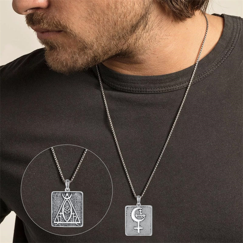 Sterling Silver Lilith Amulet Pendant Necklace