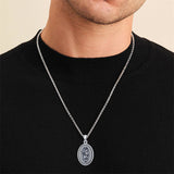 Sterling Silver St Anthony Francis Joseph Peregrine Raphael Sebastian Medal  Protection Pendant Necklace