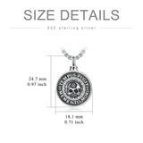 Sterling Silver Memento Mori& Gothic Skull Urn Necklace For Ashes