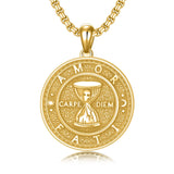 Sterling Silver Memento Mori Gothic Skull Amulet Pendant Necklace for Men