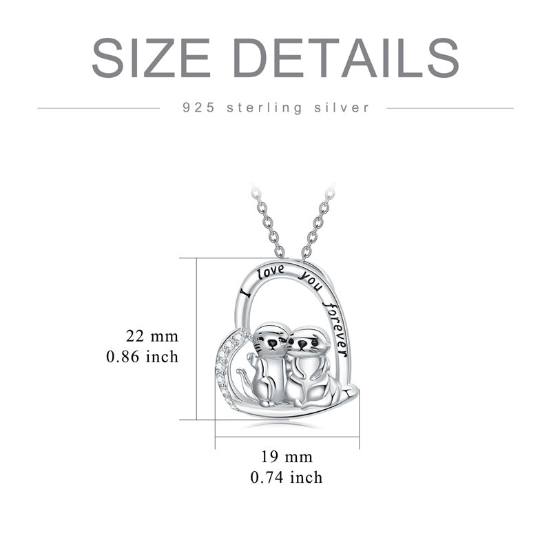 Sterling Silver Koala Raccoon Fox Otter Pendant   Necklace