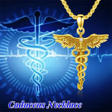 Sterling Silver Caduceus Phoenix RN Pendant Necklace RN Nurse Graduation Gift