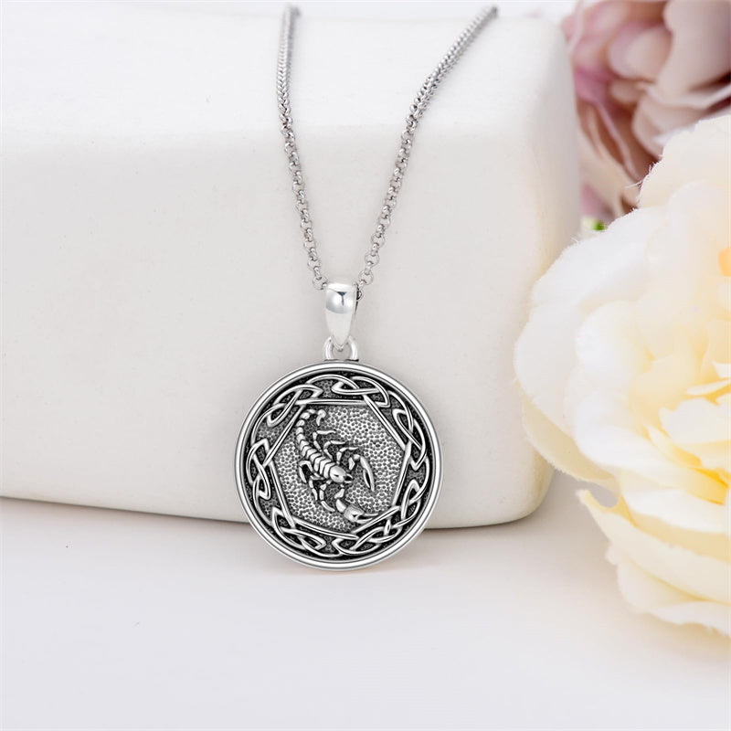 Sterling Silver Lion Tiger Satanic Goat Owl Scorpion Eagles Deer Pendant Necklace for Men