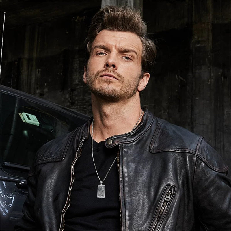 Sterling Silve Sun Moon Star Strength Lovers Death Devil Fool Tarot Card Pendant Necklace