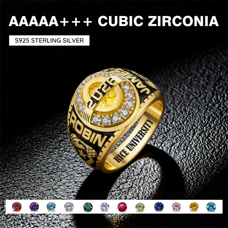 Sterling Silver Personalized  Class Ring for Class of 2026