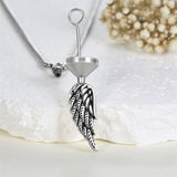Sterling Silver Angel Wing Urn Necklace for Ashes