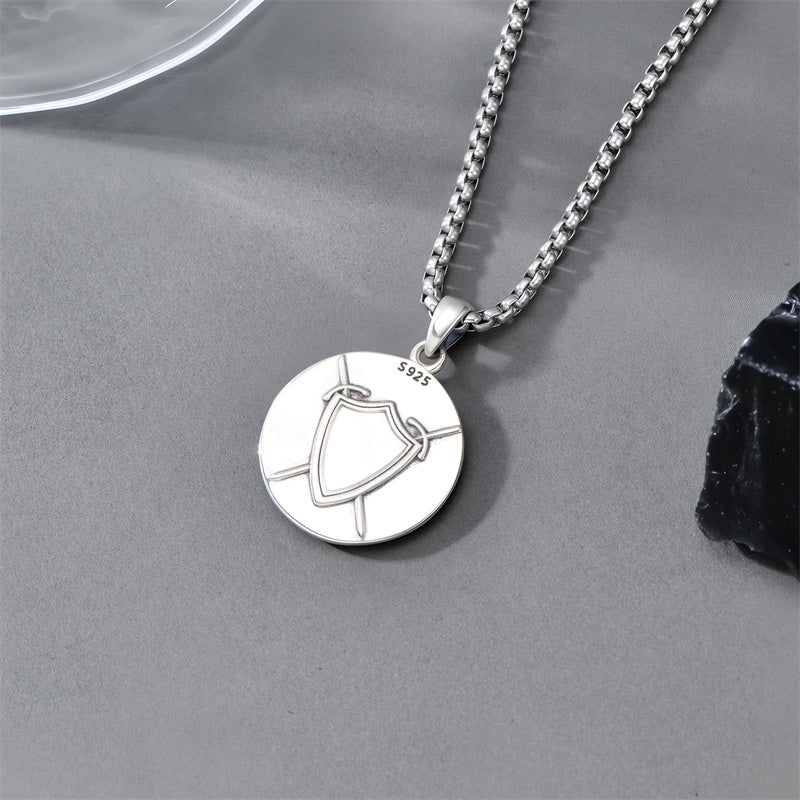 Sterling Silver Saint  Michael Christopher Sebastian Jude Gabriel Anthony Religious Pendant Necklace