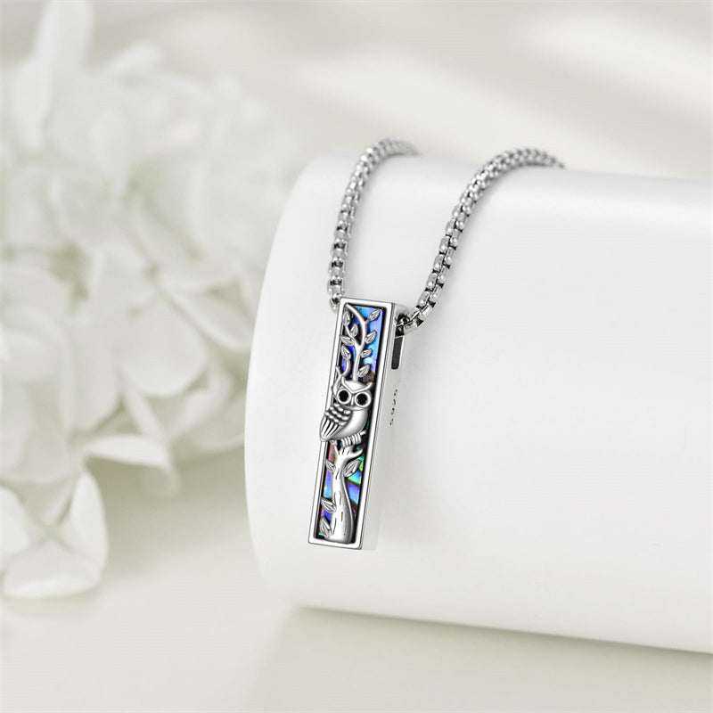 Sterling Silver Abalone Shell Butterfly Dragonfly Moon Phase Mountains Sunflower Tree of Life Urn Necklaces for Ashes