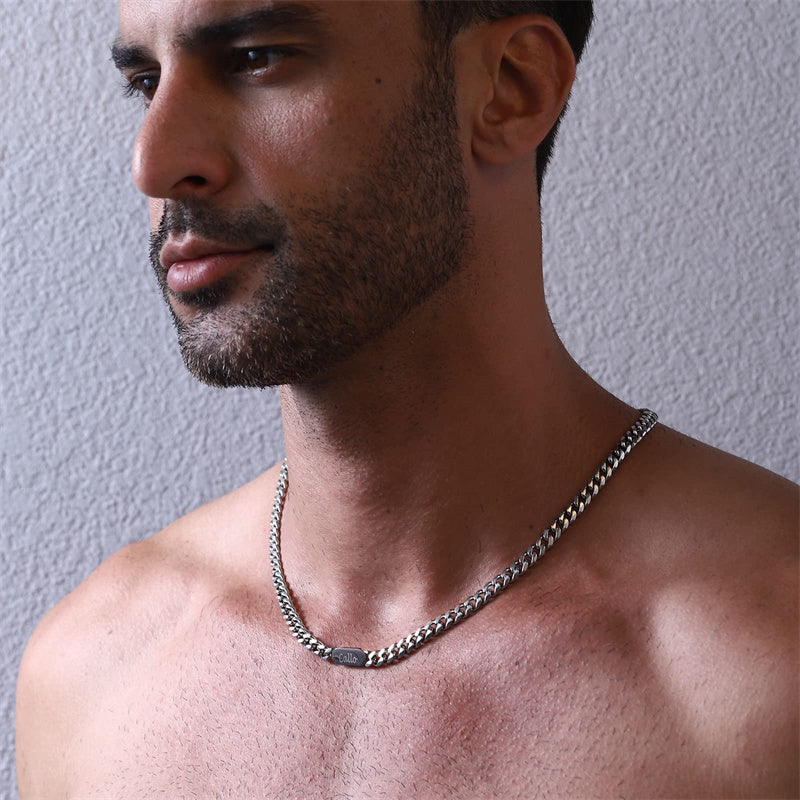 Stainless Steel Personalized Name Pendant Necklace for Men