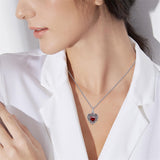 Sterling Silver Heart Opal Tree of Life Urn Necklace for Ashes