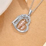 Sterling Silver Father Daughter Heart Pendant Necklace from Dad Gift for Daughter