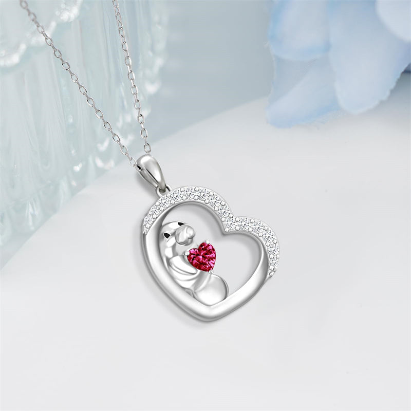 Sterling Silver Manatee Pendant Necklace