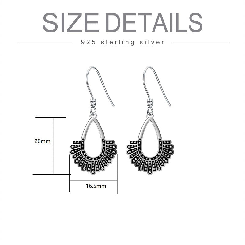 Sterling Silver RBG Dissent Collar Stud Earrings Drop Earrings