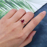 Sterling Silver 10K 14K 18K  Gold Pear Gemstone Vintage Engagement Wedding Promise Anniversary Ring