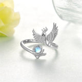 Sterling Silver  Moonstone Phoenix Ring