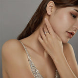 Sterling Silver Cute Cat Adjustable Ring for Women