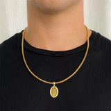 Sterling Silver Saint Barbara Goddess Amulet Pendant Necklace