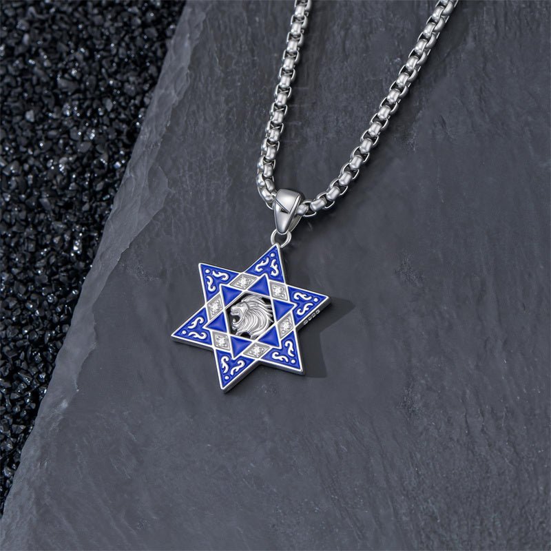 Sterling Silver Star of David, Evil Eye, Tree of Life, Cross Lion, Chai Pendant Necklace