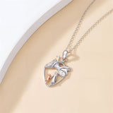 Sterling Silver Anatomical Heart Father Mother Daughter Sister Mother Daughter Pendant Necklace