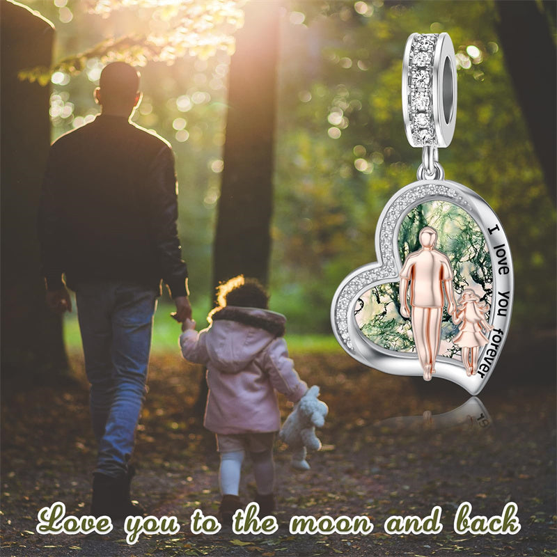 Sterling Silver Father Daughter Mother Daughter Charm Beads
