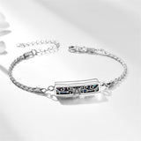 Sterling Silver Rose Butterfly Dragonfly Urn Bracelet for Ashes