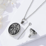 Sterling Silver Personalized Engraved Tree of Life Urn Necklace for Ashes