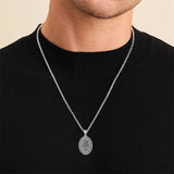 Sterling Silver St Anthony Francis Joseph Peregrine Raphael Sebastian Medal  Protection Pendant Necklace