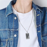 Sterling Silver Lovers Hierophant Magician Three of Swords Wheel of Fortune SkeletonTarot Card Pendant Necklace