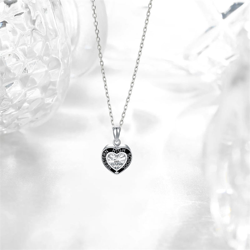 Sterling Silver Personalized Class Pendant Photo Lockets Necklace